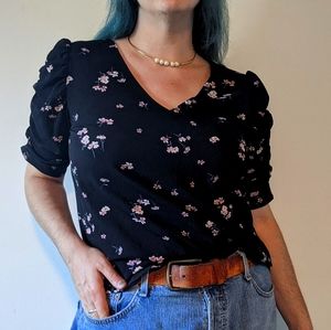 Floral Puff Sleeve Top